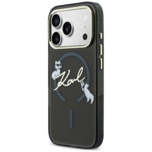 Karl Lagerfeld Script Logo MagSafe dėklas, skirtas iPhone 18 Pro Max / 17 Pro Max, juodas - Image 2