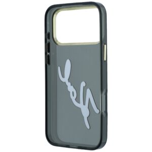 Karl Lagerfeld IML Big Signature Resin Metal Frame dėklas, skirtas iPhone 18 Pro Max / 17 Pro Max, juodas - Image 7