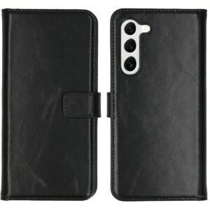 Selencia natūralios odos atverčiamas dėklas, skirtas Samsung Galaxy S23 – juodas - Image 1