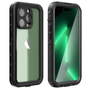 Redpepper Dot Plus vandeniui atsparus dėklas, skirtas Apple iPhone 14 Pro – juodas