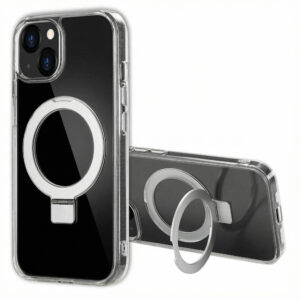 Accezz žiedinis stovas su nugarėlės dėklu ir MagSafe funkcija, skirtas Apple iPhone 13 – skaidrus