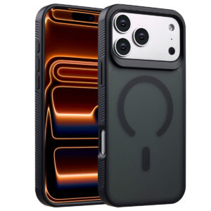 Accezz Rugged Frosted nugarėlė su MagSafe, skirta Apple iPhone 17 Pro Max – Juoda