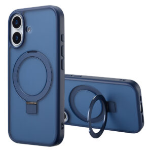 Accezz žiedinis stovas su nugarėlės dėklu ir MagSafe, skirtas Apple iPhone 17 – Mėlynas - Image 1