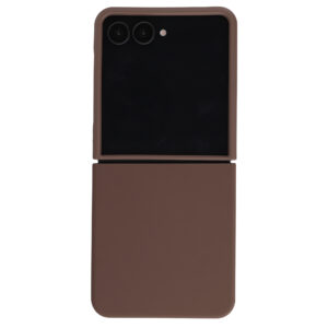 Accezz skysto silikono dėklas su MagSafe, skirtas Samsung Galaxy Z Flip 8 – New Tea Brown
