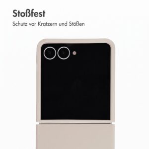 Accezz skysto silikono dėklas, skirtas Samsung Galaxy Z Flip 8 – Stone