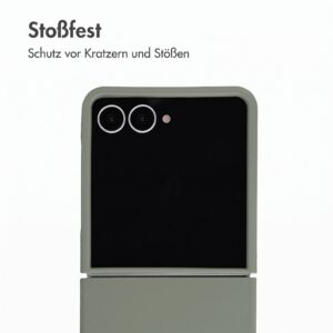 Accezz skysto silikono dėklas, skirtas Samsung Galaxy Z Flip 8 – Cooper Green