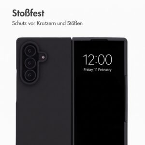 Accezz skysto silikono dėklas, skirtas Samsung Galaxy Z Fold 8 Ultra – Juodas