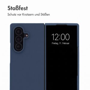 Accezz skysto silikono dėklas, skirtas Samsung Galaxy Z Fold 8 Ultra – tamsiai mėlynas