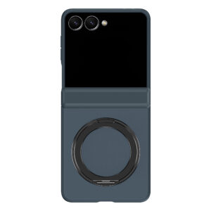 Accezz spalvotas galinis dangtelis su MagSafe ir žiediniu stovu, skirtas Samsung Galaxy Z Flip 8 – tamsiai mėlynas