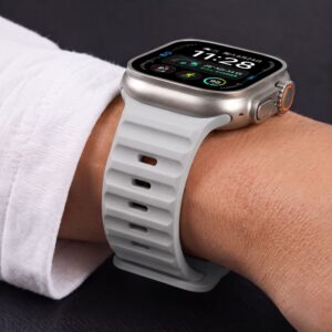 Tech-Protect SILICONE LINE WATCH 8 / 9 / 10 / 11 / 12 / SE / ULTRA (44 / 45 / 46 / 49 MM) LUNAR GREY - Image 7