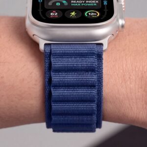 Tech-Protect NYLON PRO Watch 8 / 9 / 10 / 11 / 12 / SE / ULTRA (44 / 45 / 46 / 49 MM) TAMSIAI MĖLYNAS - Image 8