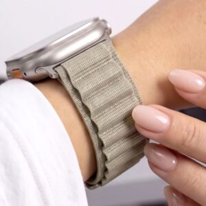 Tech-Protect NYLON PRO Watch 8 / 9 / 10 / 11 / 12 / SE / ULTRA (44 / 45 / 46 / 49 MM) TITANO/ALYVINĖ - Image 8