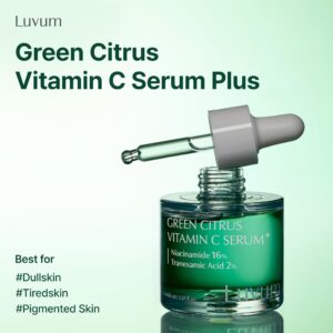 LUVUM Green Citrus Vitamin C Serum Plus veido serumas 30 ml - su vitaminu C ir 16 % niacinamidu - Image 3
