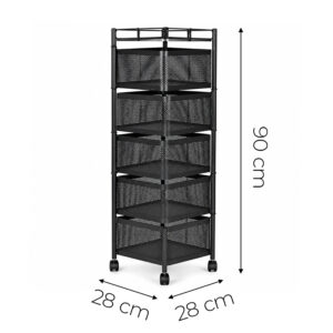 Virtuvės lentyna pagalbininkas organizatorius sukamomis lentynomis 5 pakopų metalinis ModernHome - Image 9