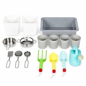 Lauko virtuvėlė vaikams su priedais ir kreidine lenta ECOTOYS - Image 9