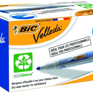 Bic Žymeklis baltai lentai Velleda 1701 1-5 mm, mėlynas, pakuotėje 12 vnt. 525826