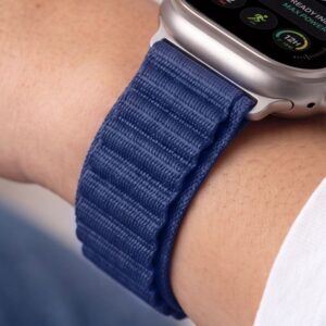 Tech-Protect NYLON PRO Watch 8 / 9 / 10 / 11 / 12 / SE / ULTRA (44 / 45 / 46 / 49 MM) TAMSIAI MĖLYNAS - Image 9