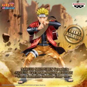 BANPRESTO EVENT EXCLUSIVE GRANDISTA NARUTO - NARUTO UZUMAKI METALLIC COLOR. - Image 2