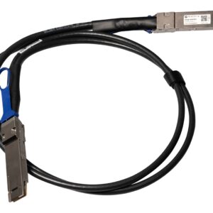 Mikrotik DDQ+DA0001 „InfiniBand“ arba pluoštinis optinis kabelis 1 m QSFP-DD DAC Juoda