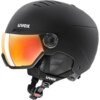 Slidinėjimo šalmas UVEX Wanted Visor juodas 58–61 cm (L)