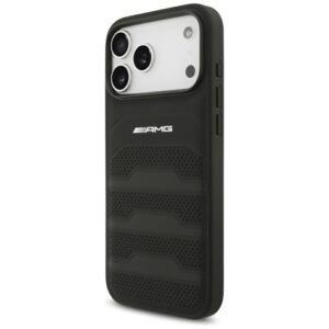AMG odinis dėklas su įspaustu logotipu ir linijomis, skirtas iPhone 18 Pro Max / 17 Pro Max – juodas - Image 2