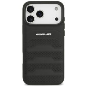 AMG odinis dėklas su įspaustu logotipu ir linijomis, skirtas iPhone 18 Pro Max / 17 Pro Max – juodas - Image 3