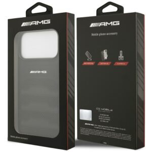 AMG odinis dėklas su įspaustu logotipu ir linijomis, skirtas iPhone 18 Pro Max / 17 Pro Max – juodas - Image 8
