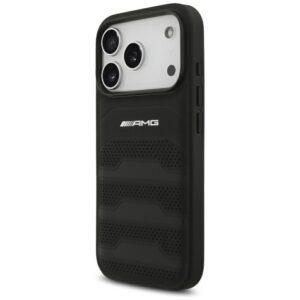 AMG odinis dėklas su įspaustu logotipu ir linijomis, skirtas iPhone 18 Pro / 17 Pro – Juodas - Image 2