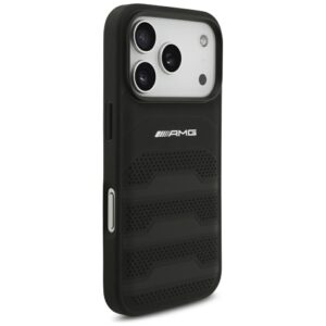 AMG odinis dėklas su įspaustu logotipu ir linijomis, skirtas iPhone 18 Pro / 17 Pro – Juodas - Image 4