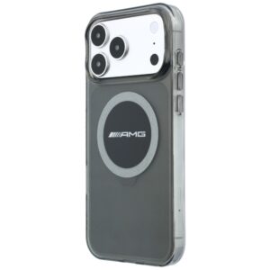 Dėklas AMG IML Transparent Bicolor Block MagSafe, skirtas iPhone 18 Pro Max / 17 Pro Max, juodas - Image 2