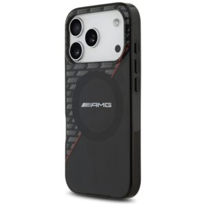 AMG IML dvigubo sluoksnio rombų rašto MagSafe dėklas, skirtas iPhone 18 Pro / 17 Pro – juodas/raudonas - Image 2