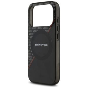 AMG IML dvigubo sluoksnio rombų rašto MagSafe dėklas, skirtas iPhone 18 Pro / 17 Pro – juodas/raudonas - Image 6