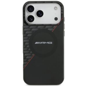 AMG IML dvigubo sluoksnio rombų rašto MagSafe dėklas, skirtas iPhone 18 Pro Max / 17 Pro Max – juodas/raudonas - Image 3