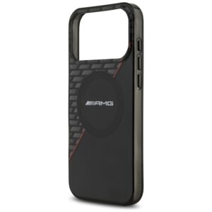 AMG IML dvigubo sluoksnio rombų rašto MagSafe dėklas, skirtas iPhone 18 Pro Max / 17 Pro Max – juodas/raudonas - Image 6