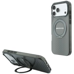 AMG IML Double Layer Urban Line dėklas su žiediniu stovu MagSafe, skirtas Iphone 18 Pro Max/ 17 Pro Max, pilkas