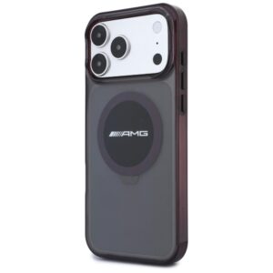 Dėklas AMG IML Transparent Bicolor Block MagSafe, skirtas iPhone 18 Pro Max / 17 Pro Max, juodas/bordo - Image 2