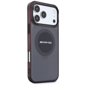 Dėklas AMG IML Transparent Bicolor Block MagSafe, skirtas iPhone 18 Pro Max / 17 Pro Max, juodas/bordo - Image 4