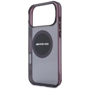 Dėklas AMG IML Transparent Bicolor Block MagSafe, skirtas iPhone 18 Pro Max / 17 Pro Max, juodas/bordo - Image 6