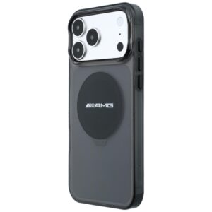 Dėklas AMG IML Transparent Bicolor Block MagSafe, skirtas iPhone 18 Pro Max / 17 Pro Max, juodas - Image 2