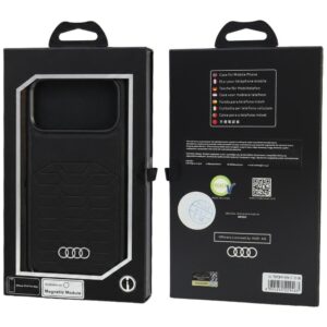 Dėklas Audi GT iš dirbtinės odos su MagSafe, skirtas iPhone 18 Pro Max / 17 Pro Max, juodas - Image 5