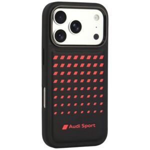 Dėklas Audi Sport Synthetic Leather MagSafe, skirtas iPhone 18 Pro / 17 Pro, juodas - Image 2