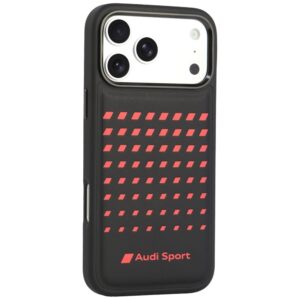 Dėklas Audi Sport Synthetic Leather MagSafe, skirtas iPhone 18 Pro Max / 17 Pro Max, juodas - Image 2