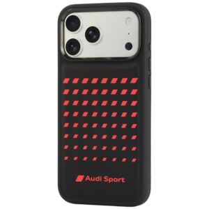 Dėklas Audi Sport Synthetic Leather MagSafe, skirtas iPhone 18 Pro Max / 17 Pro Max, juodas - Image 3