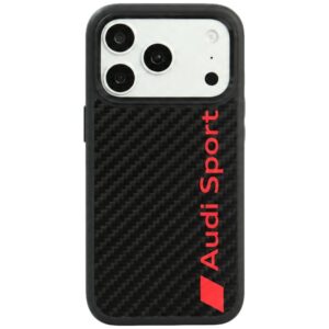 Dėklas Audi R8 Carbon Fiber MagSafe, skirtas iPhone 18 Pro / 17 Pro, juodas
