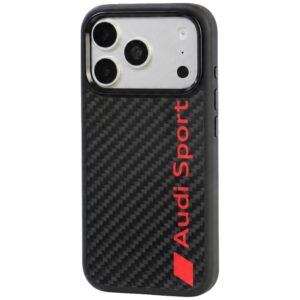 Dėklas Audi R8 Carbon Fiber MagSafe, skirtas iPhone 18 Pro / 17 Pro, juodas - Image 2
