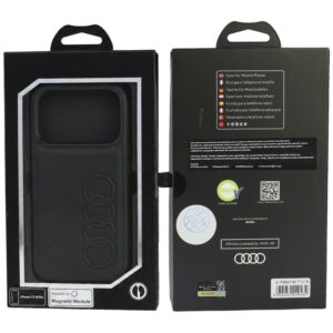 Dėklas Audi TT iš dirbtinės odos su MagSafe, skirtas iPhone 18 Pro / 17 Pro, juodas - Image 5