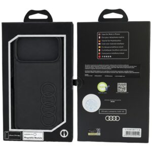 Dėklas Audi TT iš dirbtinės odos su MagSafe, skirtas iPhone 18 Pro Max / 17 Pro Max, juodas - Image 5