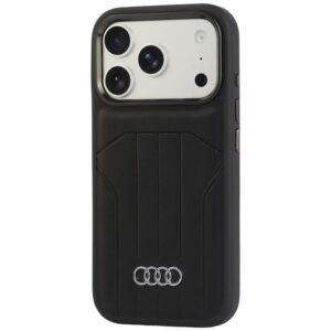 Audi sintetinės odos dėklas MagSafe, skirtas iPhone 18 Pro / 17 Pro, juodas - Image 3