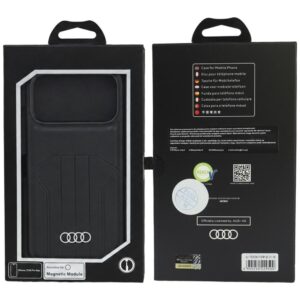 Audi sintetinės odos dėklas MagSafe, skirtas iPhone 18 Pro Max / 17 Pro Max, juodas - Image 5