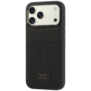 Odinis dėklas Audi Leather Case MagSafe, skirtas iPhone 18 Pro Max / 17 Pro Max, juodas - Image 3